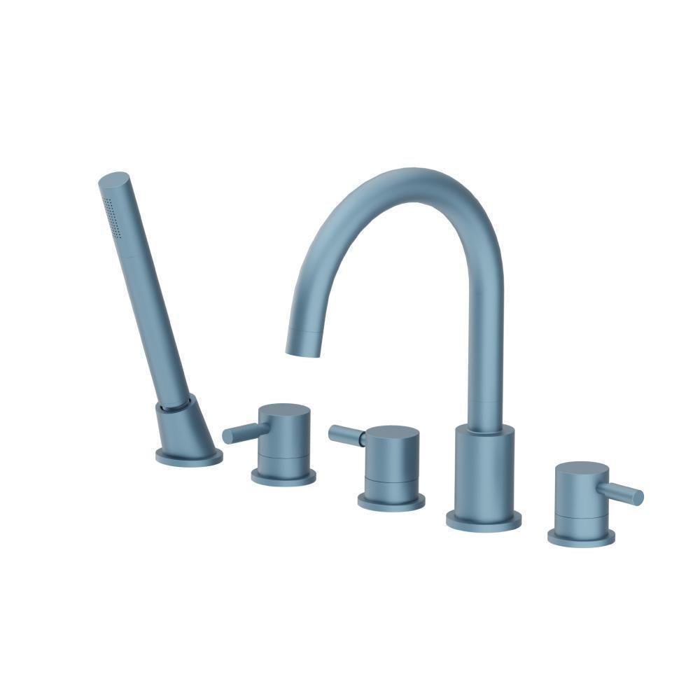 Five Hole Deck Mounted Roman Tub Faucet With Hand Shower