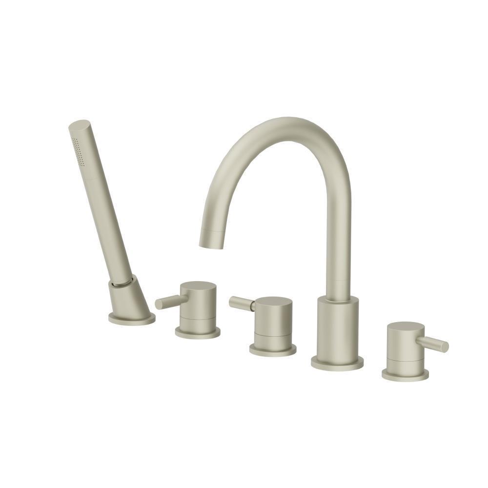 Five Hole Deck Mounted Roman Tub Faucet With Hand Shower