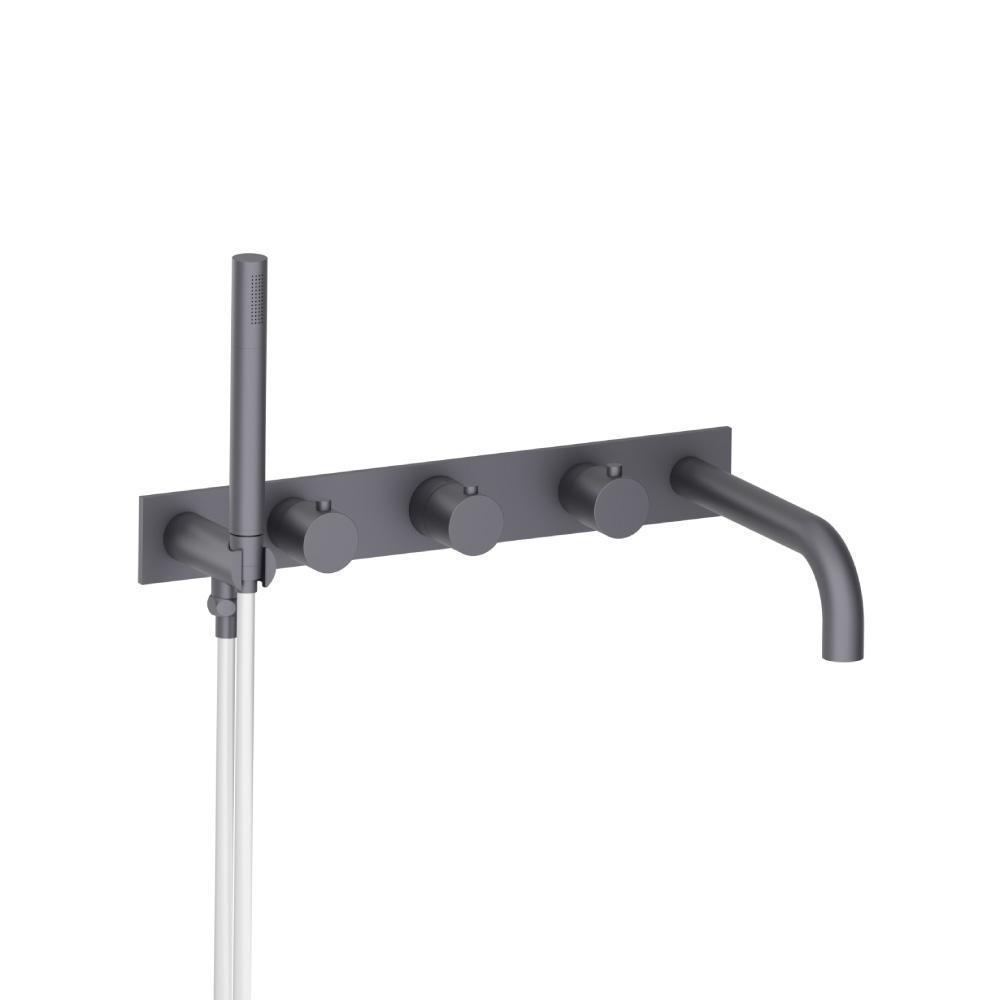 Wall Mount Tub Filler With Hand Shower