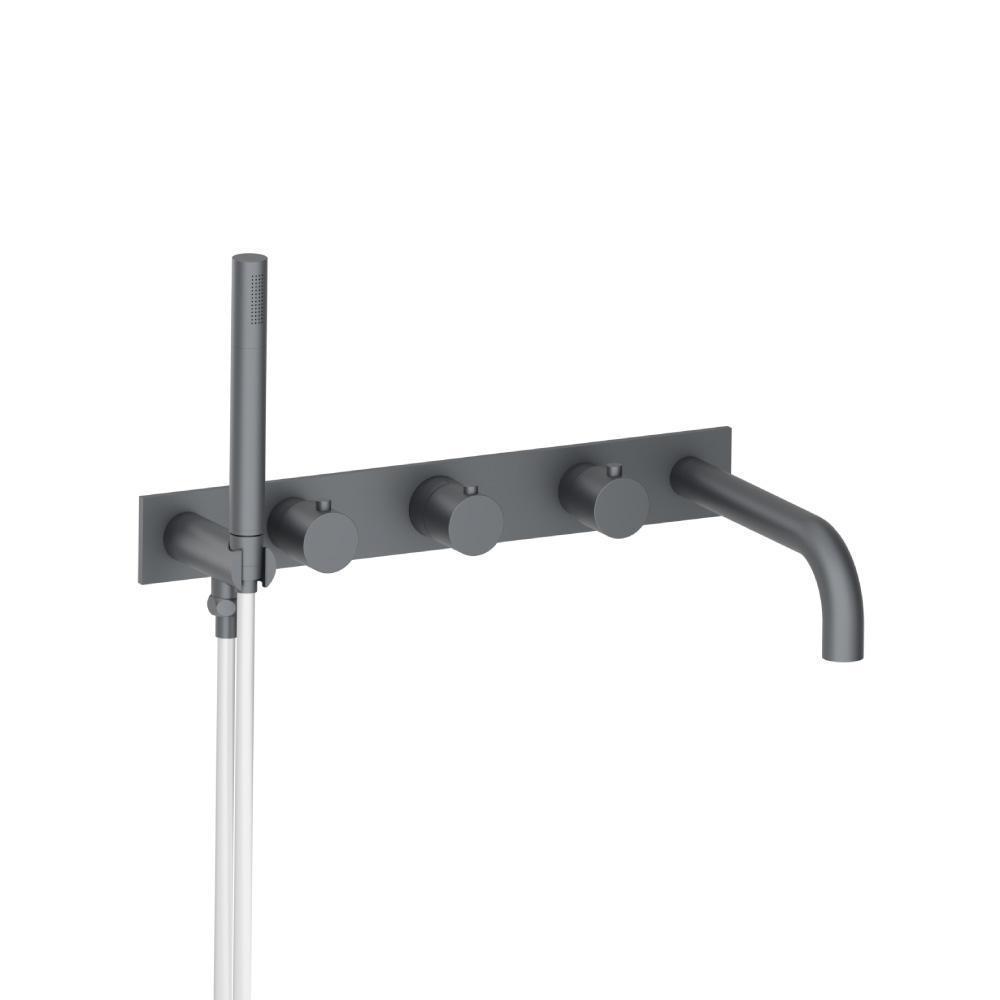 Wall Mount Tub Filler With Hand Shower