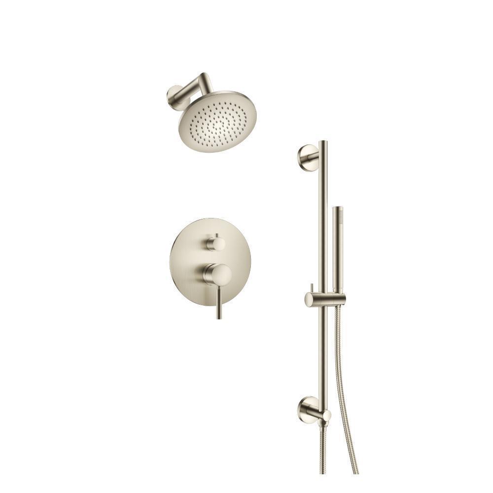 Two Output Shower Set With Shower Head, Hand Held And Slide Bar