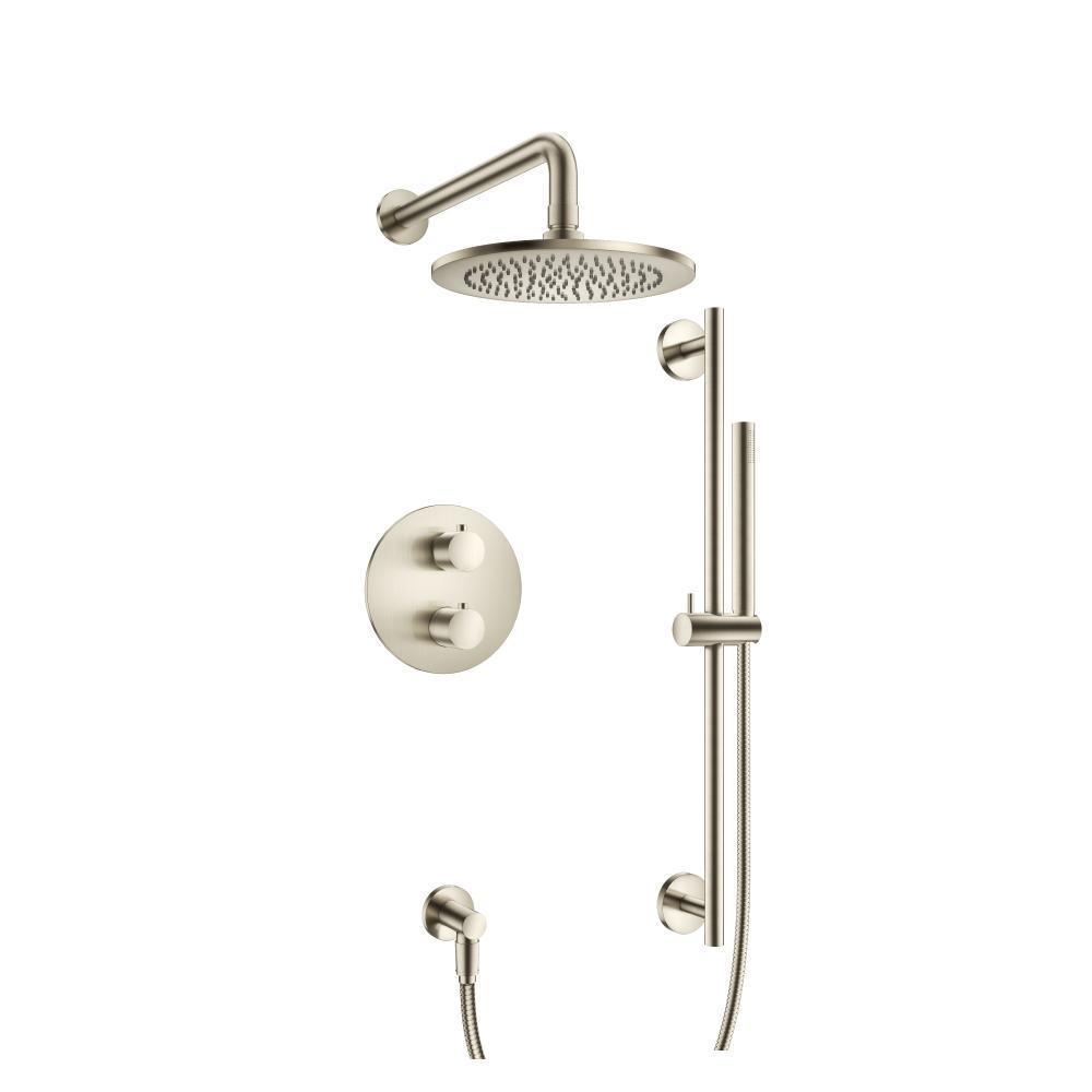 Two Output Shower Set With Shower Head, Hand Held And Slide Bar