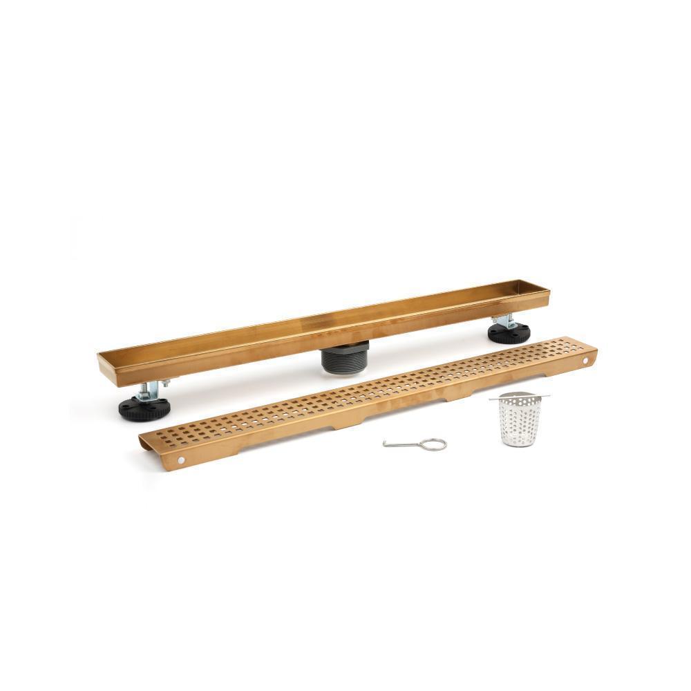 24" Decorative Linear Drain with 2" Outlet