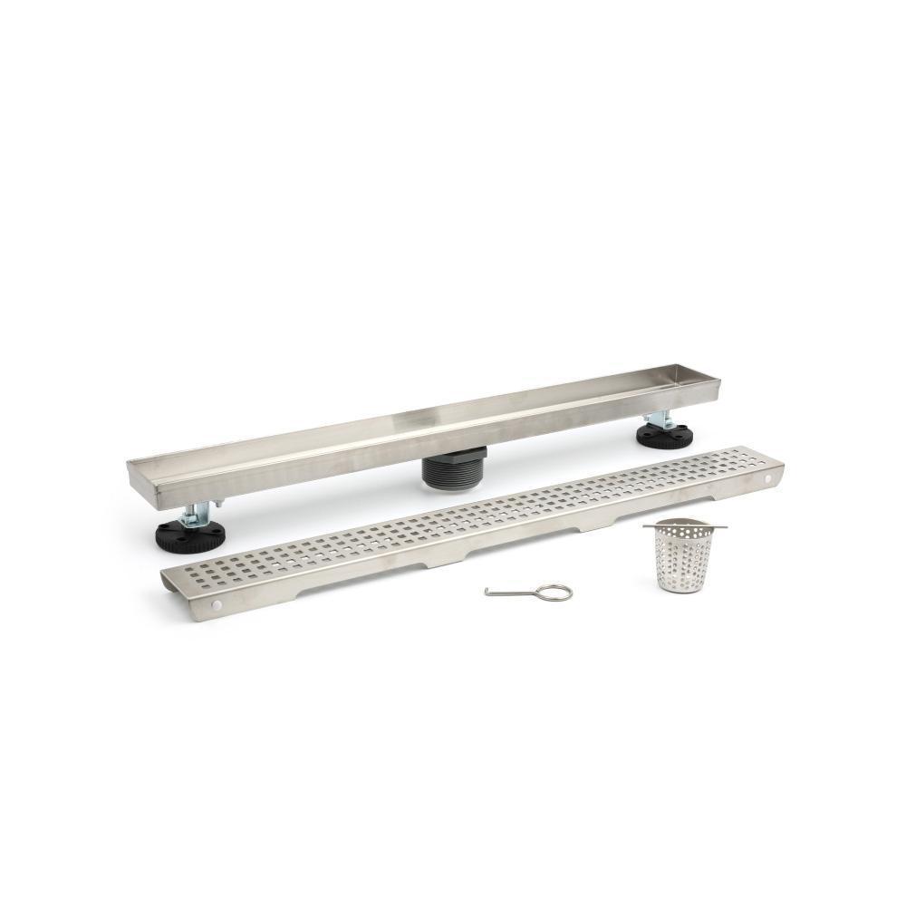 24" Decorative Linear Drain with 2" Outlet