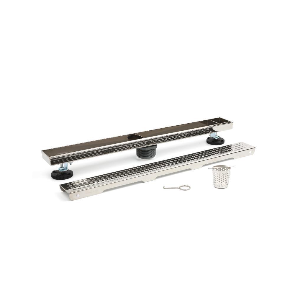 24" Decorative Linear Drain with 2" Outlet
