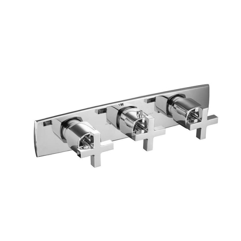 3/4" Horizontal Thermostatic Valve with 2 Volume Controls & Trim