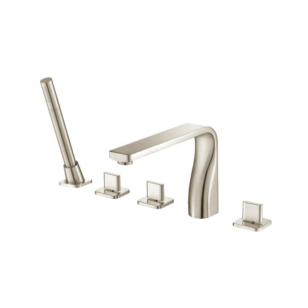 Five Hole Deck Mounted Roman Tub Faucet With Hand Shower