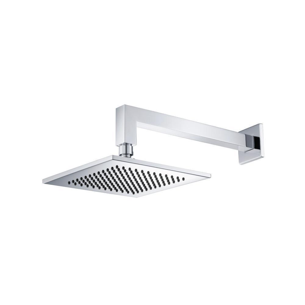 8" Solid Brass Showerhead / Rainhead With 12" Wall Mount Shower Arm