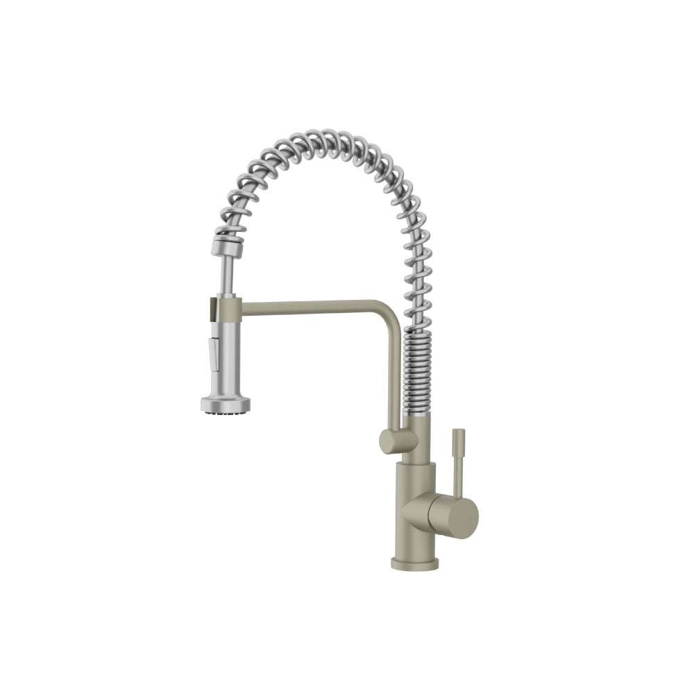 Caso - Semi-Professional Dual Spray Stainless Steel Kitchen Faucet With Pull Out