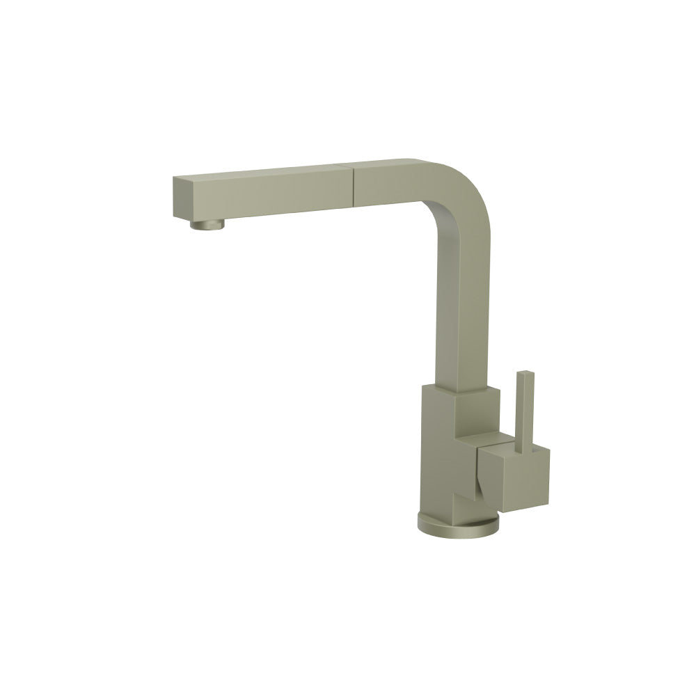 Deus - Dual Spray Stainless Steel Kitchen Faucet With Pull Out