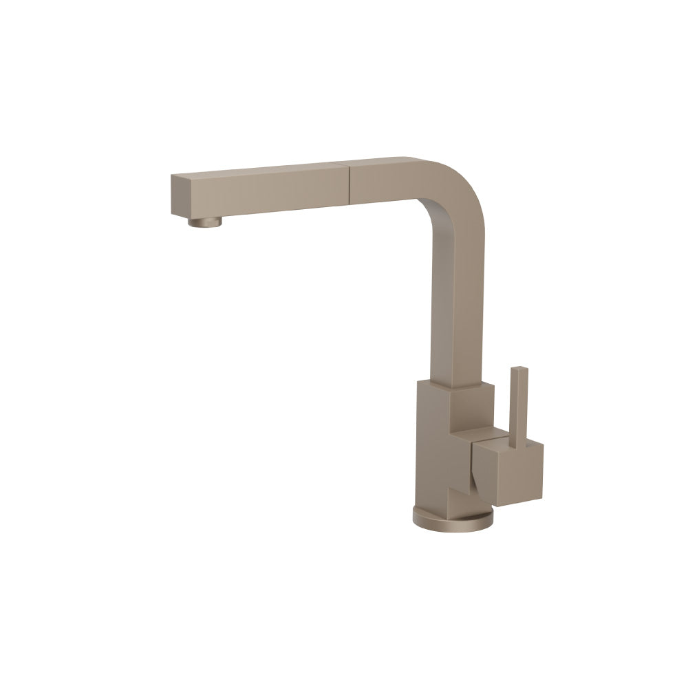 Deus - Dual Spray Stainless Steel Kitchen Faucet With Pull Out