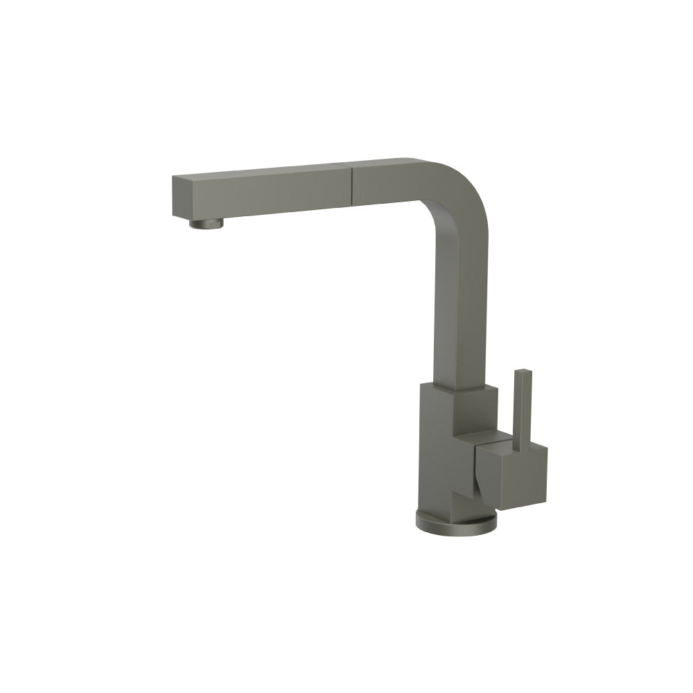 Deus - Dual Spray Stainless Steel Kitchen Faucet With Pull Out