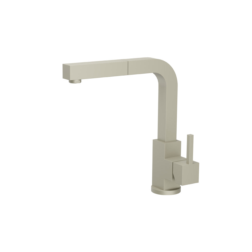 Deus - Dual Spray Stainless Steel Kitchen Faucet With Pull Out