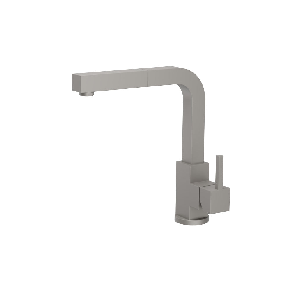 Deus - Dual Spray Stainless Steel Kitchen Faucet With Pull Out