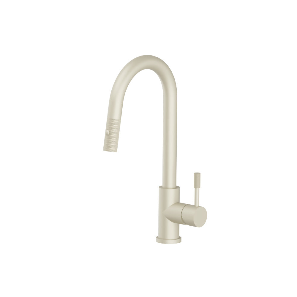 Vasco - Dual Spray Stainless Steel Kitchen Faucet With Pull Out & Knurling