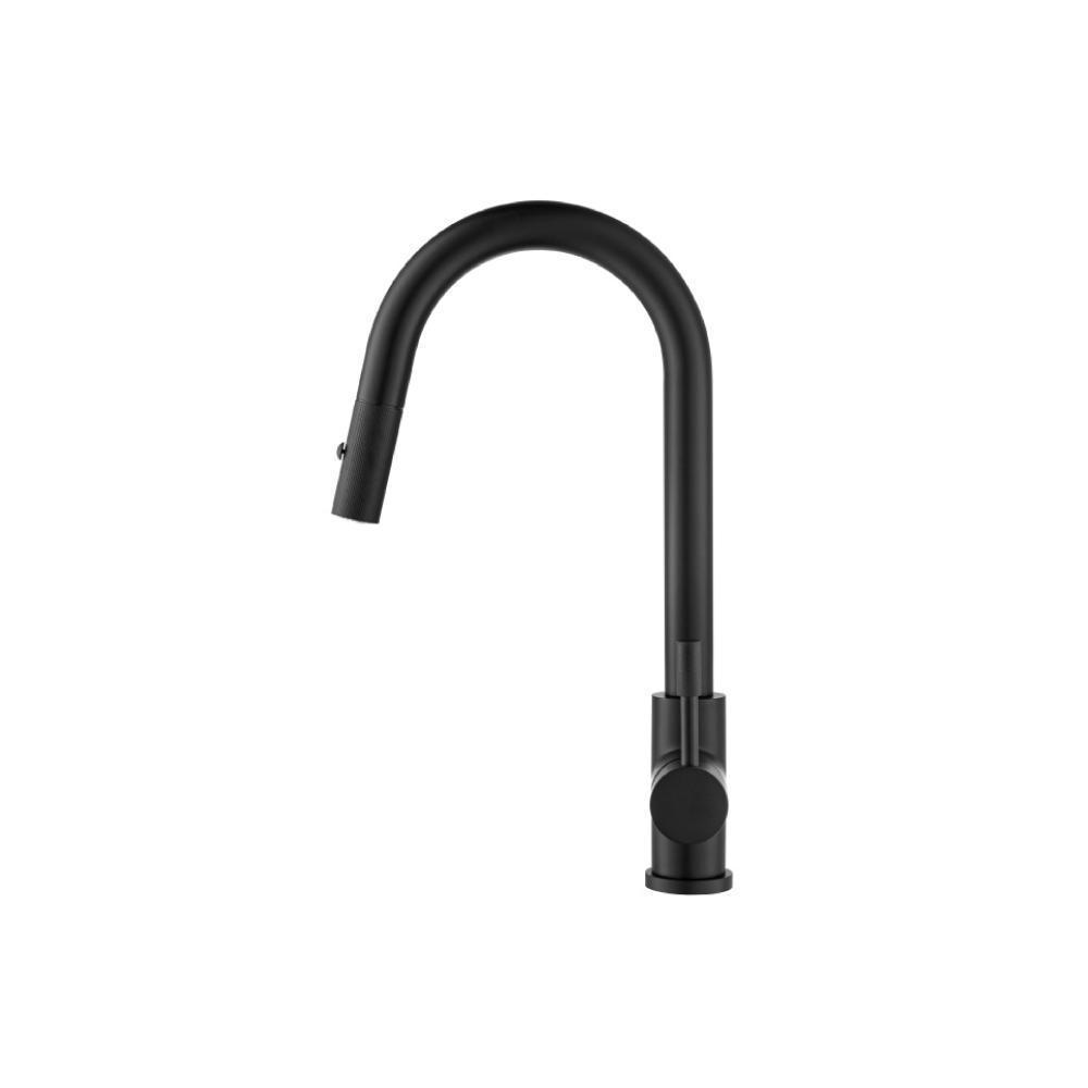 Vasco - Dual Spray Stainless Steel Kitchen Faucet With Pull Out & Knurling