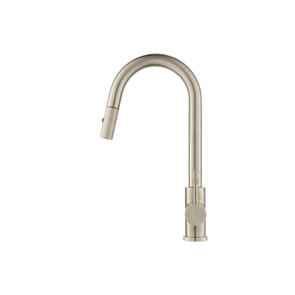 Vasco - Dual Spray Stainless Steel Kitchen Faucet With Pull Out & Knurling
