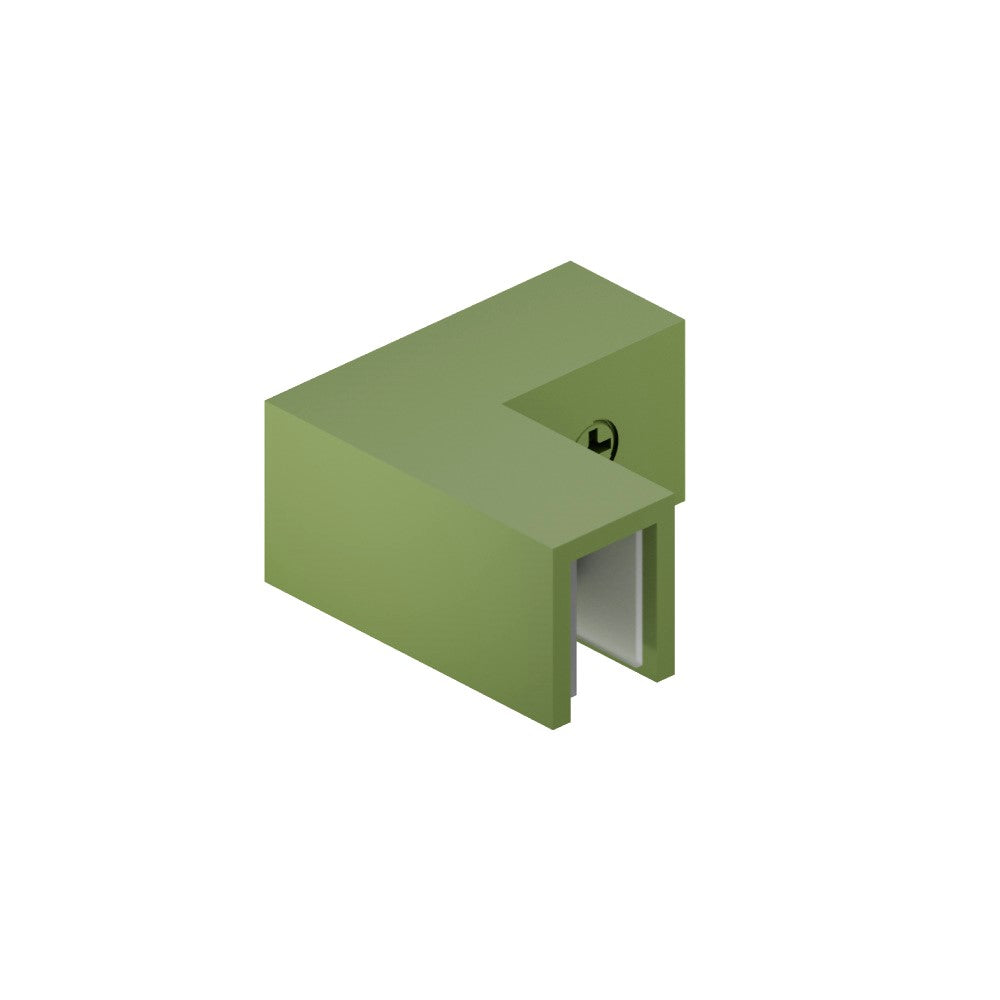 90 Degree Glass to Glass Sleeve Over Clamp