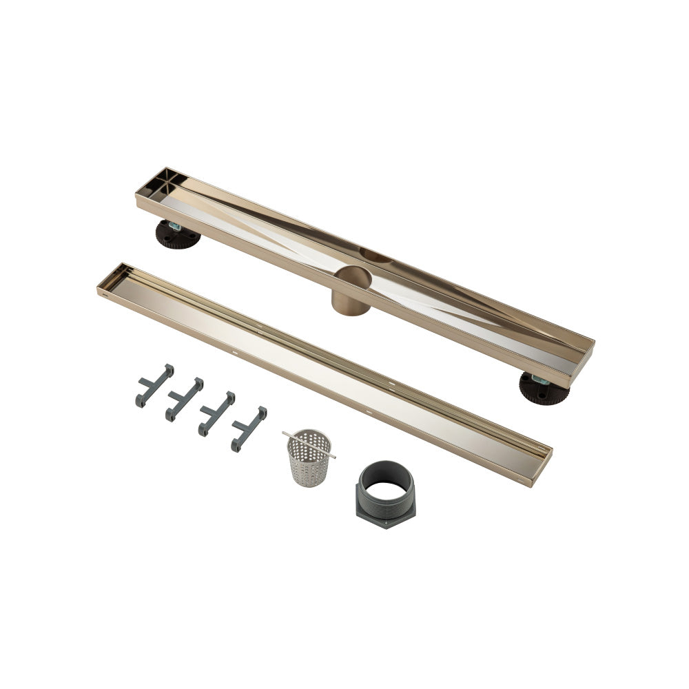 24" Tile Insert Linear Drain with 2" Outlet