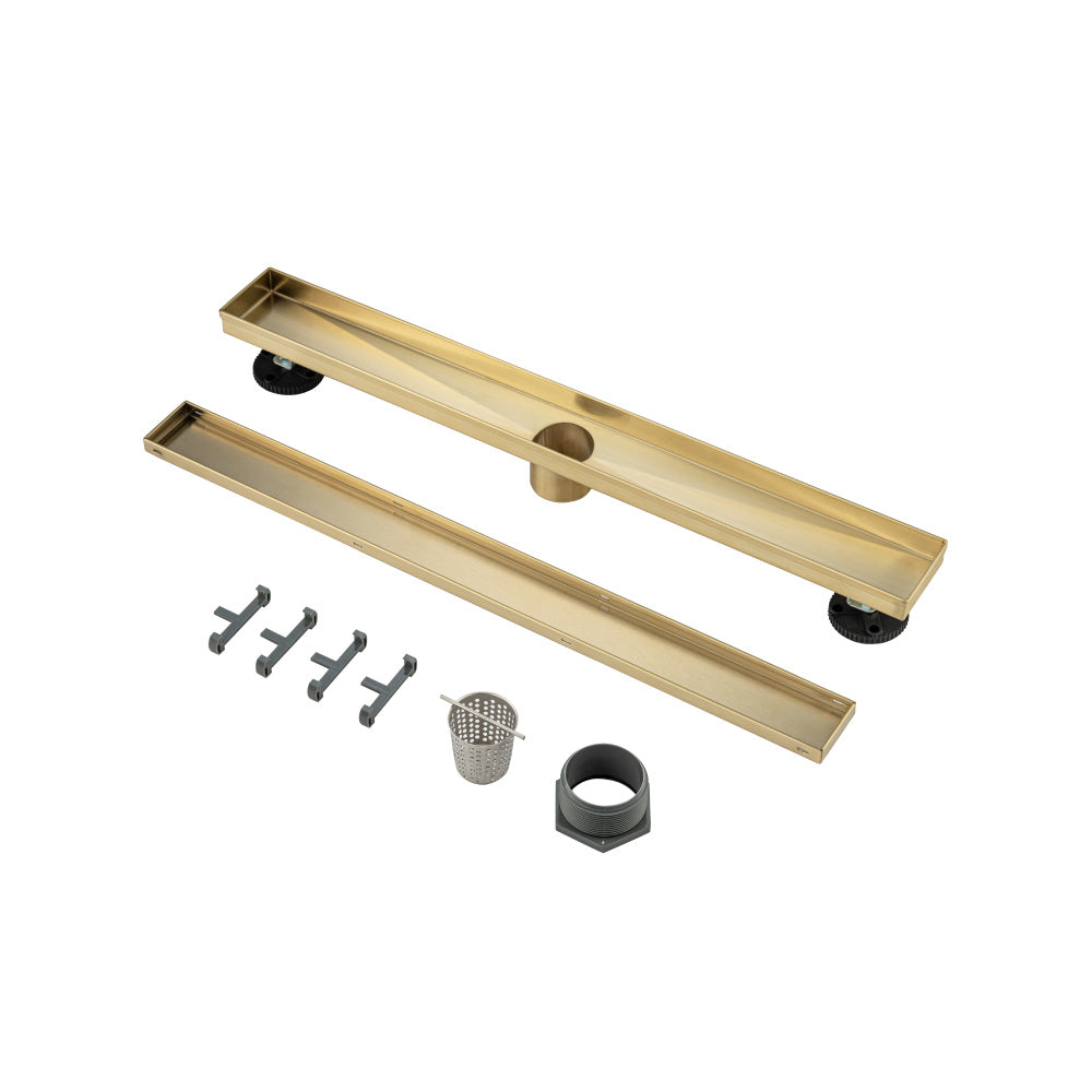 24" Tile Insert Linear Drain with 2" Outlet