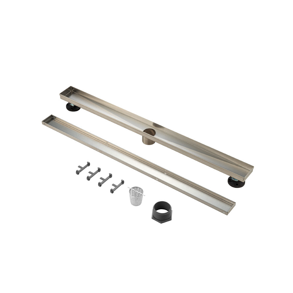 32" Tile Insert Linear Drain with 2" Outlet