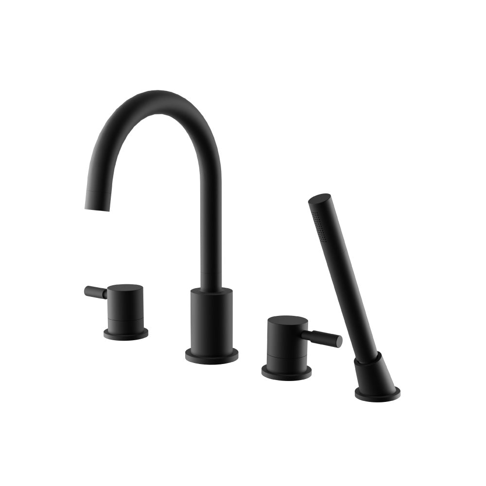 4 Hole Deck Mounted Roman Tub Faucet With Hand Shower