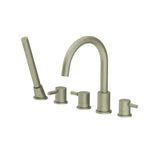 Five Hole Deck Mounted Roman Tub Faucet With Hand Shower