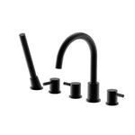 Five Hole Deck Mounted Roman Tub Faucet With Hand Shower