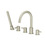 Five Hole Deck Mounted Roman Tub Faucet With Hand Shower