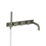Wall Mount Tub Filler With Hand Shower