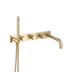 Wall Mount Tub Filler With Hand Shower