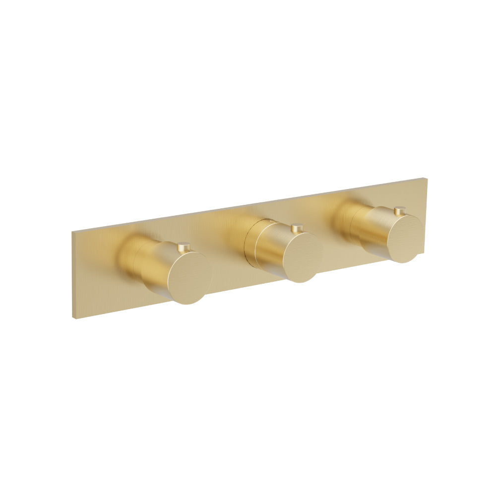 3/4" Horizontal Thermostatic Valve with 2 Volume Controls &  Trim