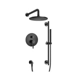 Two Output Shower Set With Shower Head, Hand Held And Slide Bar