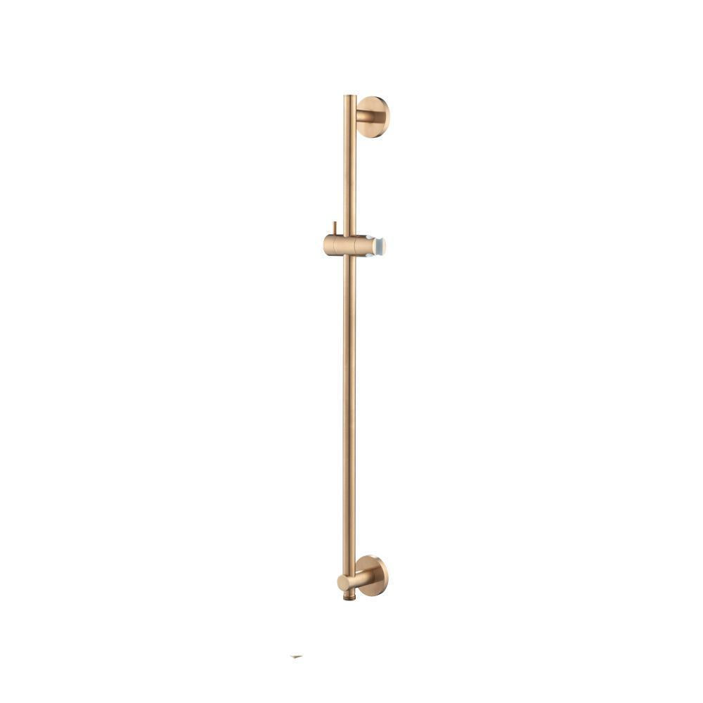 Round Shower Slide Bar With Integrated Wall Elbow