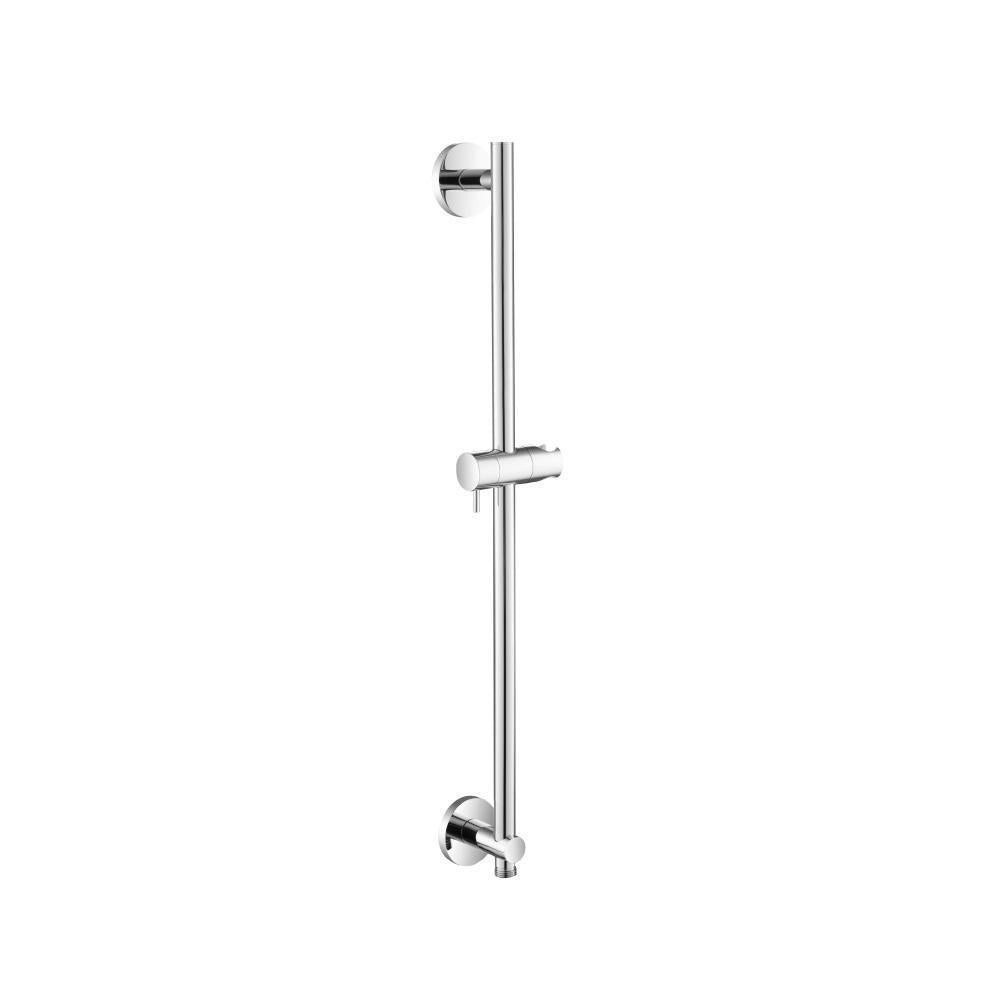 Round Shower Slide Bar With Integrated Wall Elbow