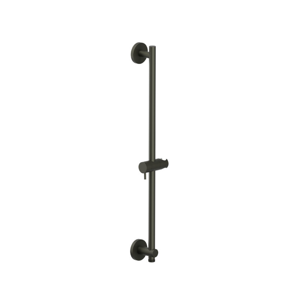 Round Shower Slide Bar With Integrated Wall Elbow
