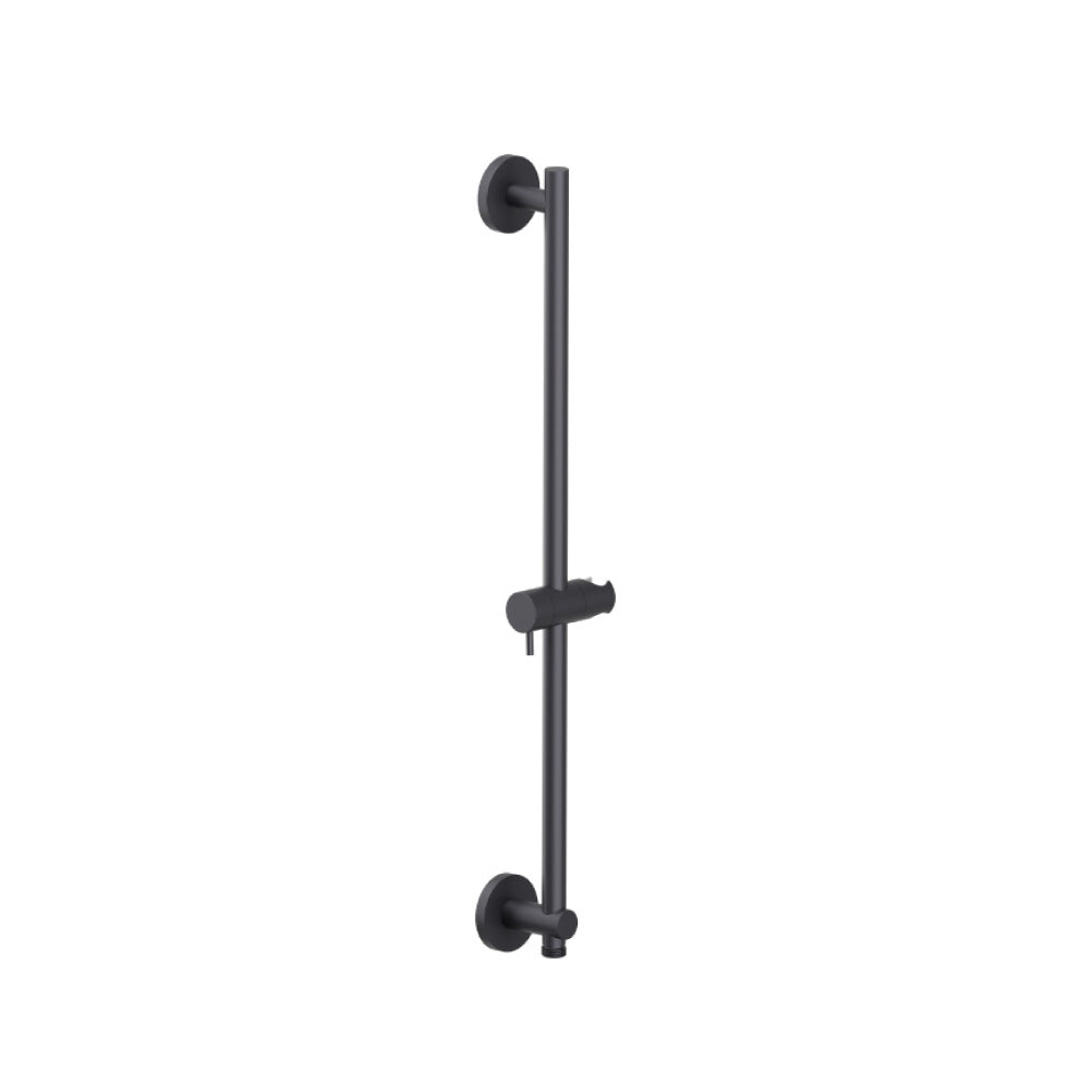 Round Shower Slide Bar With Integrated Wall Elbow