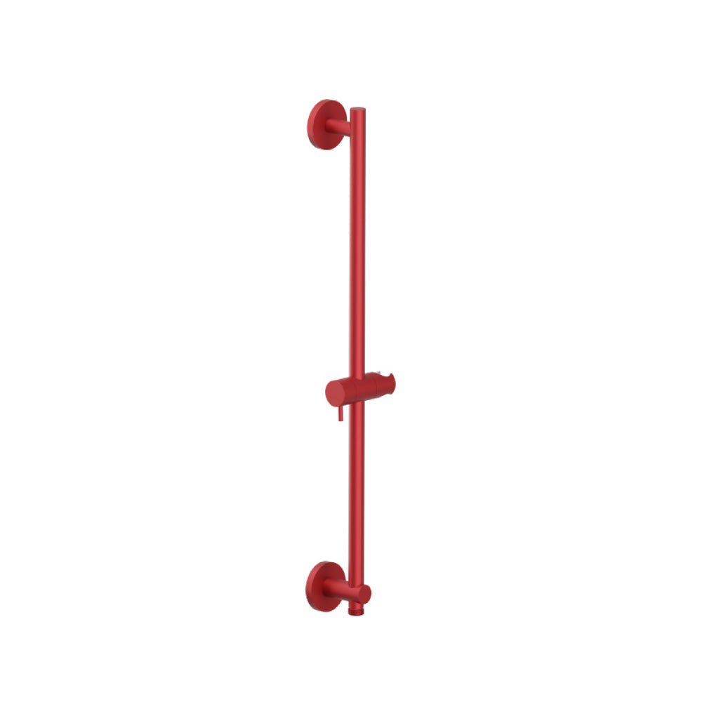 Round Shower Slide Bar With Integrated Wall Elbow