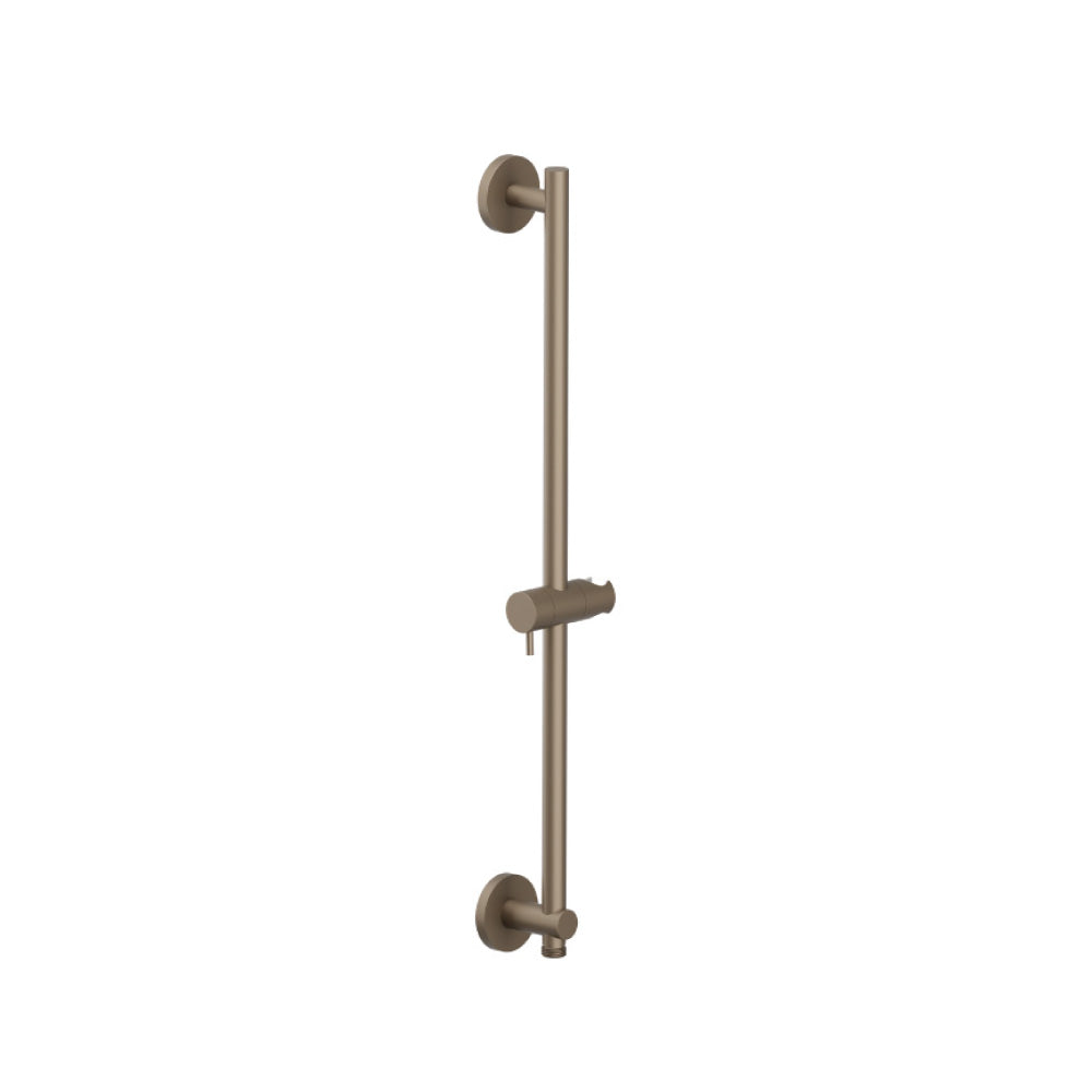 Round Shower Slide Bar With Integrated Wall Elbow