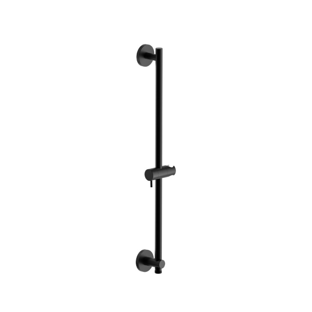 Round Shower Slide Bar With Integrated Wall Elbow