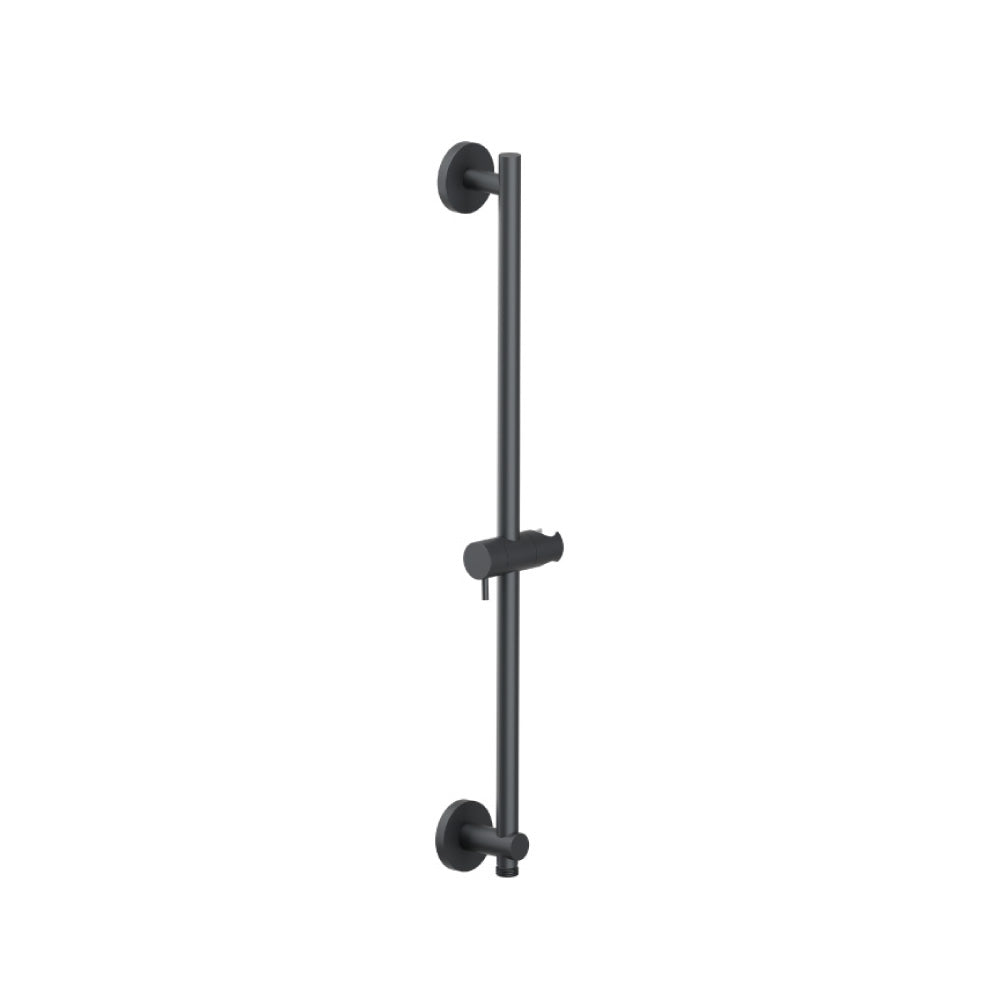 Round Shower Slide Bar With Integrated Wall Elbow