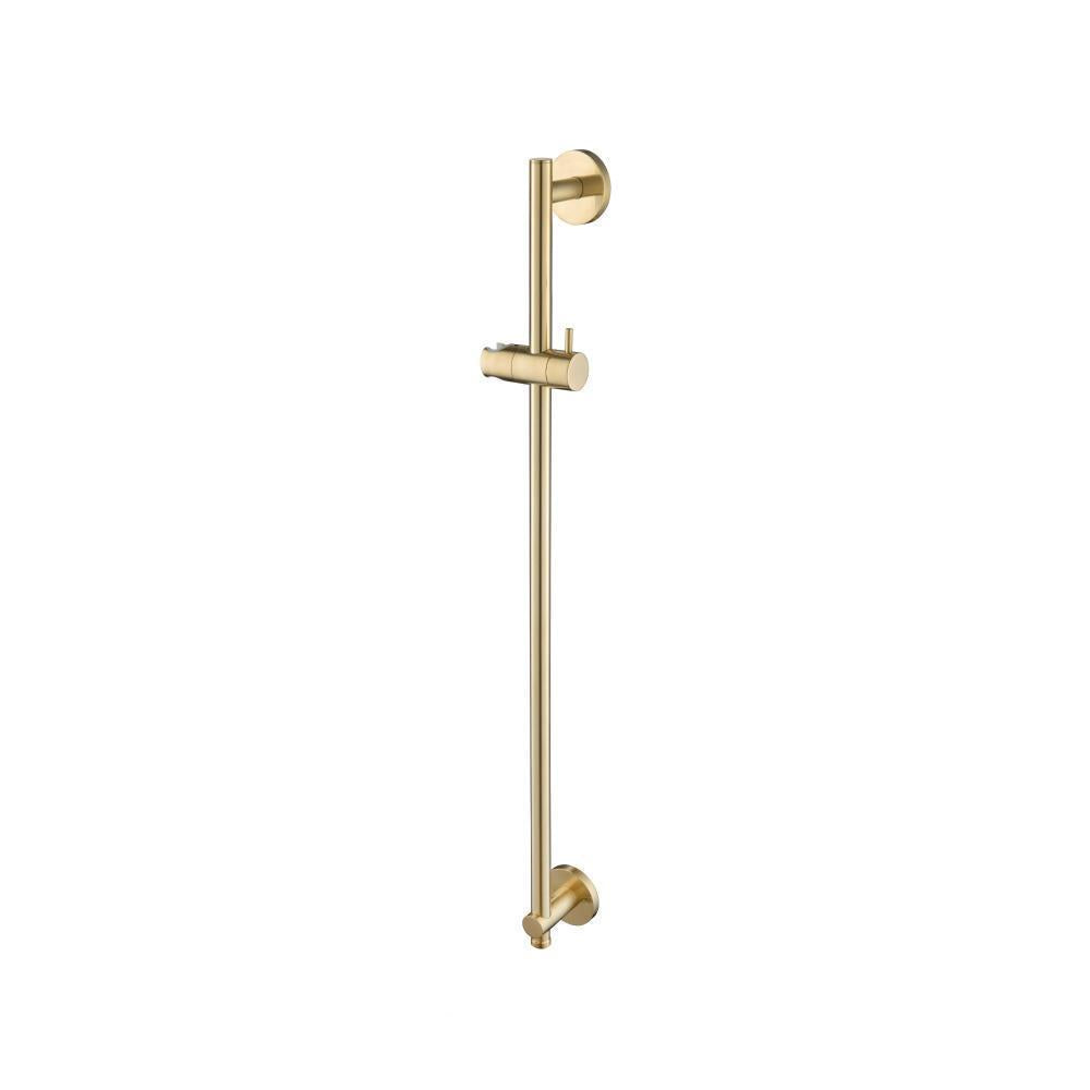 Round Shower Slide Bar With Integrated Wall Elbow