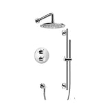 Two Output Shower Set With Shower Head, Hand Held And Slide Bar