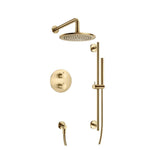 Two Output Shower Set With Shower Head, Hand Held And Slide Bar
