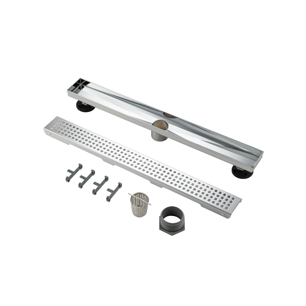 24" Decorative Linear Drain with 2" Outlet