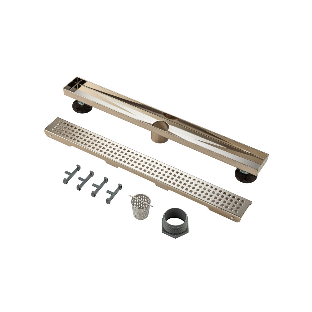 24" Decorative Linear Drain with 2" Outlet