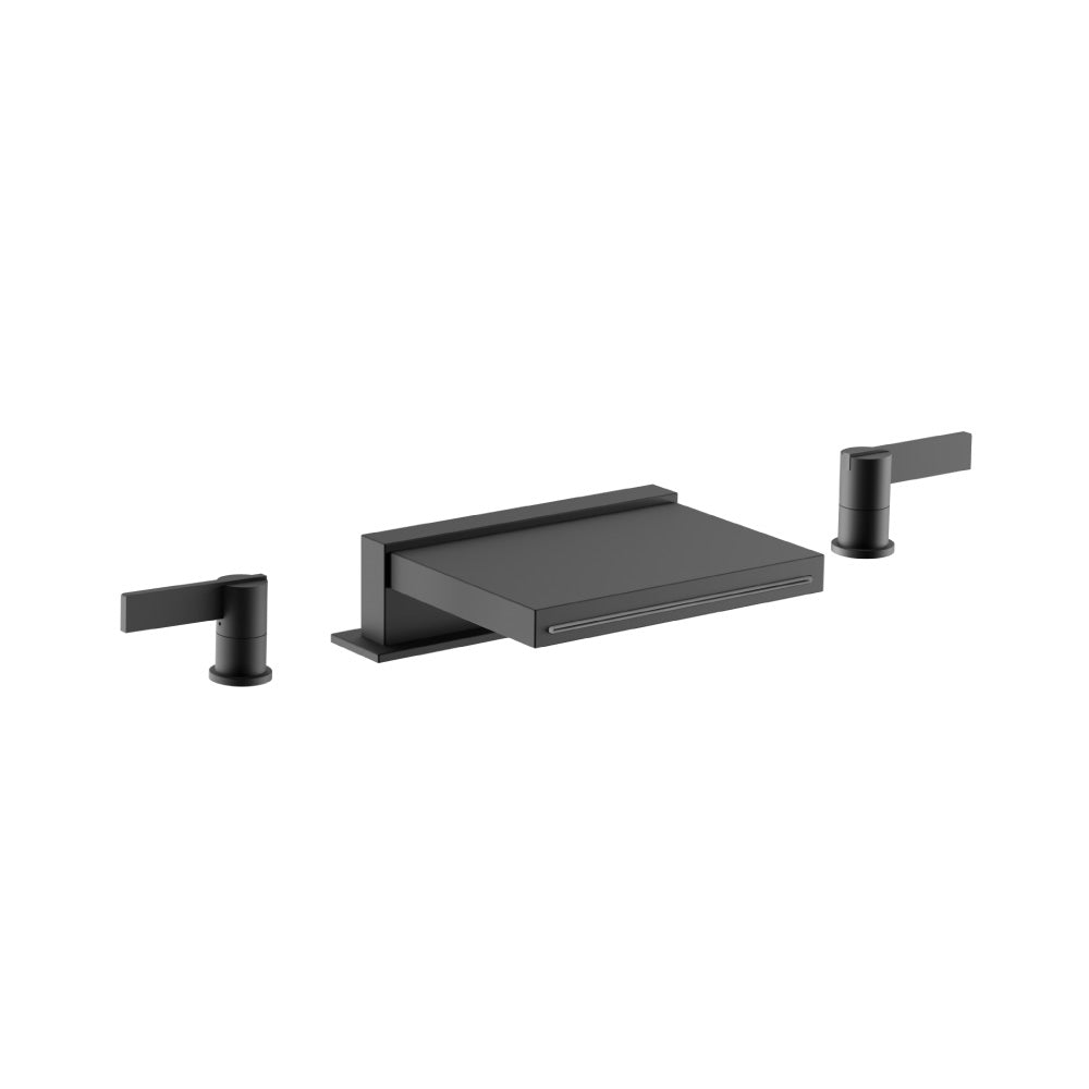 3 Hole Deck Mount Cascade / Sheet Flow Roman Tub Faucet