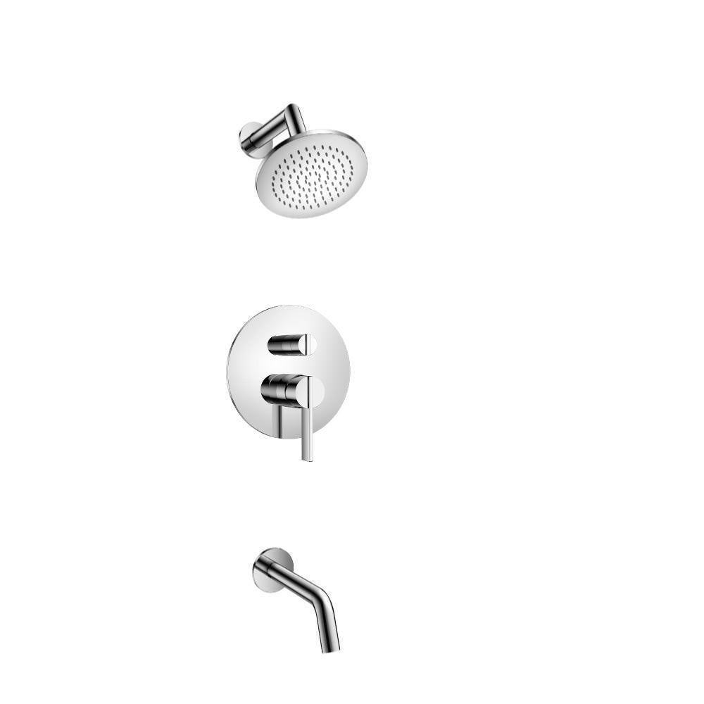 Two Output Shower Set With Shower Head And Tub Spout