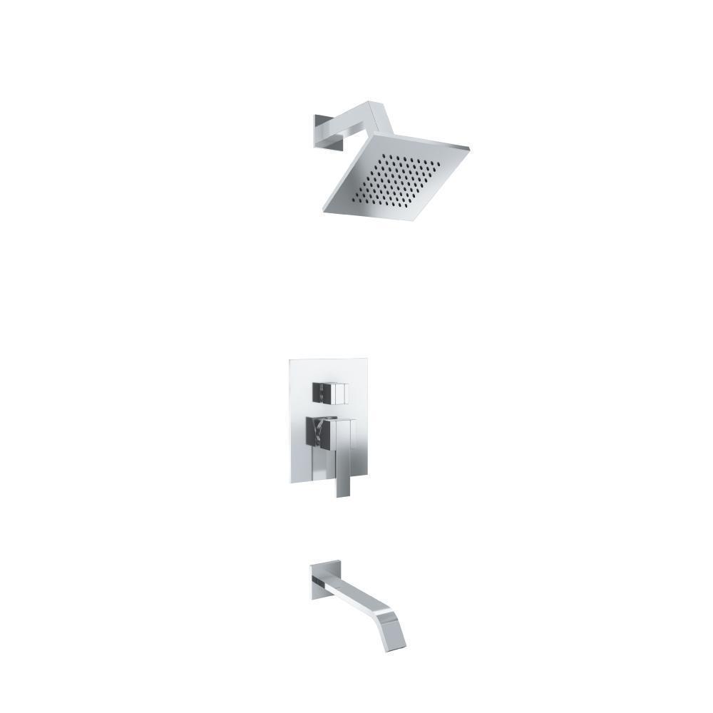 Two Output Shower Set With Shower Head And Tub Spout
