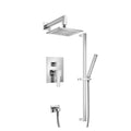 Two Output Shower Set With Shower Head, Hand Held And Slide Bar